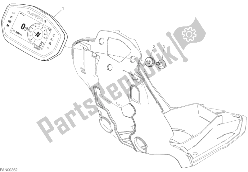 Todas las partes para Tablero De Instrumentos de Ducati Hypermotard 950 SP 2020